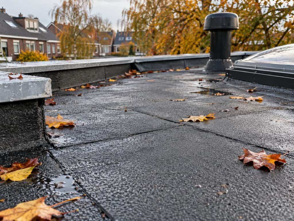 home bitumen dak plat in nederlandse wijk